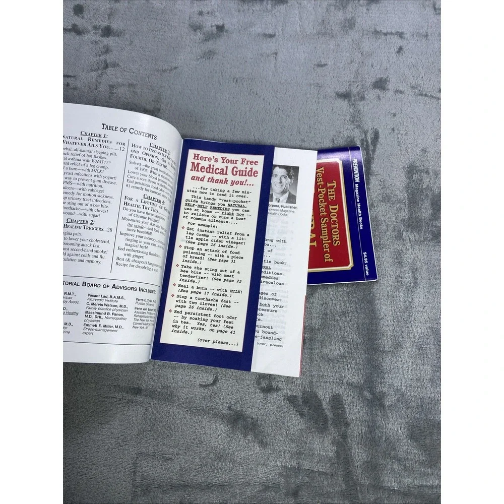 VTG Doctors Vest Pocket Sampler of NATURAL REMEDIES Prevention Magazine Lot of 2